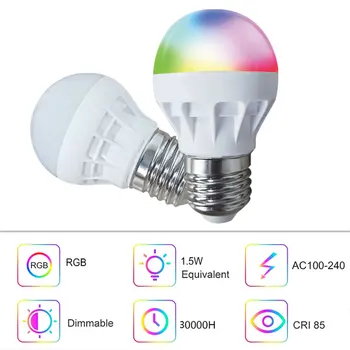 Smart Žarnice E26 E27 LED Žarnica AC100-240V RGBCW Pisane Spreminjanje Delo Z Alexa Google Časovni Način dekoracijo Doma 1