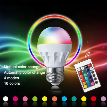 Smart Žarnice E26 E27 LED Žarnica AC100-240V RGBCW Pisane Spreminjanje Delo Z Alexa Google Časovni Način dekoracijo Doma 3