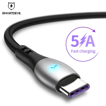 SmartDevil 5A Hitro Polnjenje USB Tip C C Kabel za Huawei Pro Lite USB Kabel za Polnjenje, za Huawe Za Samsung Kabel 1