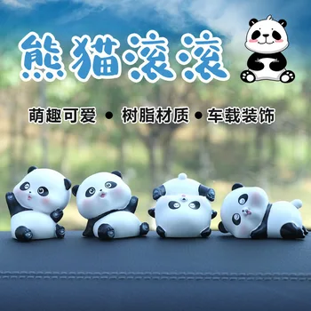 Smole Panda Živali, Dodatki Ustvarjalne Obrti Lesene Igrače Office Desktop Miniature Božič Figur Darilo Doma Dekoracijo 3
