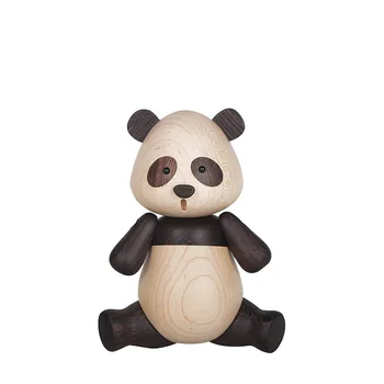 Smole Panda Živali, Dodatki Ustvarjalne Obrti Lesene Igrače Office Desktop Miniature Božič Figur Darilo Doma Dekoracijo 4