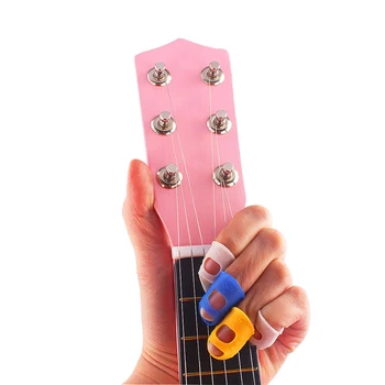 SOACH 4pcs/Veliko Kitara prst Guitarra fingerstall,dedo cuerda guitarra de , materiala de silicona Kitaro izbirčen Dodatki 4