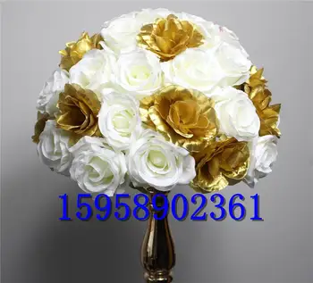 SPR Brezplačno EMS 10pcs/veliko poroka cesti vodi umetno cvet žogo poroka tabela cvetje centerpiece cvet kroglice dekoracijo