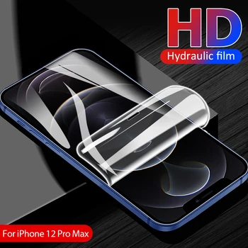 Spredaj Mehko Hydrogel Film Za iPhone 12 11 Pro Max 12 Mini Zaslon Patron Film O Za iPhone 12 Pro 11 Pro Polno Kritje Ne Steklo