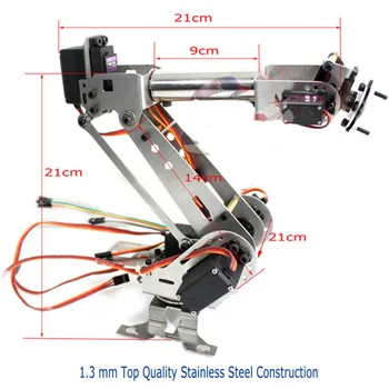 Stainless Stell 6 Os Mehanske Robotsko Roko z dodatnim Visok Navor Servos 6 DoF Manipulatorja