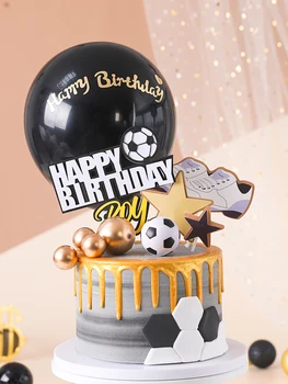 Strast Je Nogomet Tema Stranka Nogomet Cupcake Pokrivalo Zastav Dekoracijo Happy Birthday Cake Toppers, Fant, Otroci Rojstni Dan Dobave
