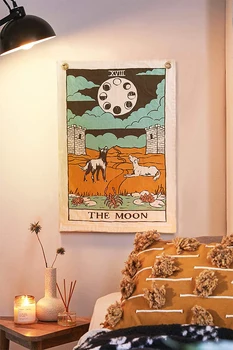 Sun Moon Star Tarot Tapiserija Steni Visi 3D Tiskanje Tkanine iz Poliestra Bohemian Estetike Sobi Doma Dekor 4