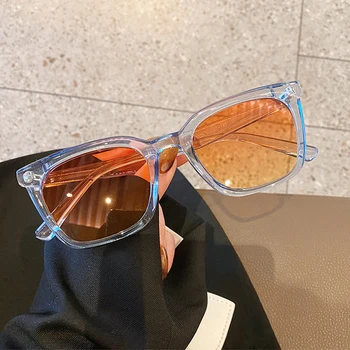 TAKO&EI Ins Priljubljen način Kvadratnih sončna Očala Ženske Oranžna Gradient Očala Letnik Mačka Oči Trendi Odtenkih UV400 Moških sončna Očala