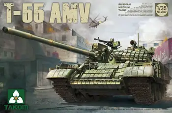 Takom 1/35 2042 ruske Medium Tank T-55AMV Model Komplet