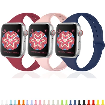 Tanek Trak za Apple watch band 45mm 41mm 44 mm 40 mm 38 mm 42mm Silikonsko zapestnico iwatch Watchband Apple watch 7/6/SE/5/4/3/2