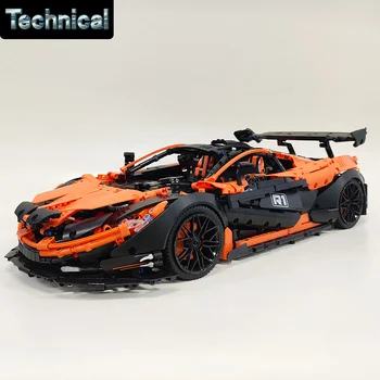 Tehnični Koncept Skladbo Športni Avto Black Orange Dirke 91104 Moc High Tech Modularna Gradnja Bloki, Opeke Model Otrok Igrača 3316pcs