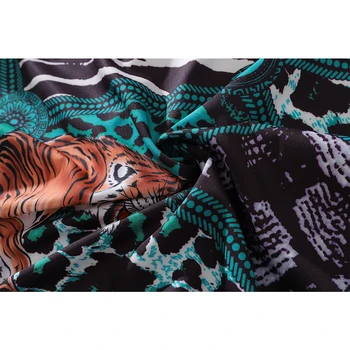 Temno Ikono Geometrijske Tiger Poln Tiskanih Hawaiian Rokavi Moški Počitnice Plaže Moške Srajce 2022 Poletje 4