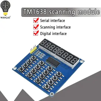 TM1638 Digitalni LED Zaslon 8-Bitni Digitalni Cev svet 3 Žice, 16 Tipke 8 Bitov Tipkovnico Skeniranje In IZKLOP LED Modul Za Arduino