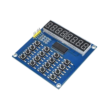 TM1638 Digitalni LED Zaslon 8-Bitni Digitalni Cev svet 3 Žice, 16 Tipke 8 Bitov Tipkovnico Skeniranje In IZKLOP LED Modul Za Arduino 1