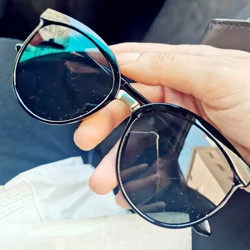 TOREJ VIZIJA Ovalne sončna Očala Ženske 2021 Letnik Cateye Očala Ženske Luksuzne blagovne Znamke Retro Očala Ženske Big Oculos De Sol Masculino 1