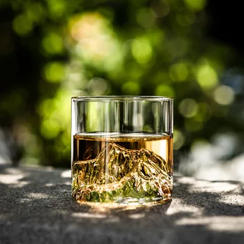 Transparentno Steklo Skodelico Kave Mount Fuji Obliko Whisky Toplotno Odporen Čaj Piti Mleko, Sok Pokal 175ML