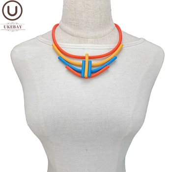 UKEBAY NOV Geometrijski Choker Ogrlice Ženske Multicolor Nakit, Modni Dizajn Ročno izdelan iz Gume, Nakit, Oblačila Ogrlico, ki Za Stranko