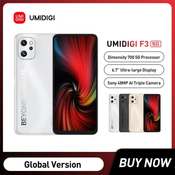 UMIDIGI F3 5G Telefon Android 12 Pametni Dimensity 700 6.7