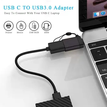 USB C OTG Tip C do USB 3.0 Adapter Pretvornik USB, C Moški USB 3.0 Ženski Adapter za Macbook Pro Air Xiaomi Samsung S9 1