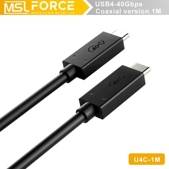 USB4 Tip C Strele 4/3 Koaksialni Kabel 100W PD Hitro Polnjenje 40Gbps 5A 8K@60Hz USB Tip-C Podatkovni Kabel za Macbook Pro U4 SSD