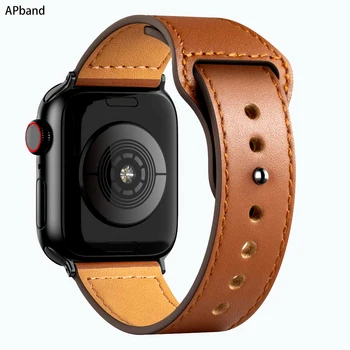 Usnjeni trak Za Apple watch band 44 mm 40 mm 42mm 38 mm 44 mm Smartwatch Pribor zapestnica iWatch 3 4 5 6 se