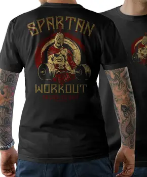 Uteži Ne Kruha Fitnes-usposabljanje Spartan Bodybuilding T-Shirt. Poletje Bombaža, Kratek Rokav, O-Neck Majica Mens Novo S-3XL