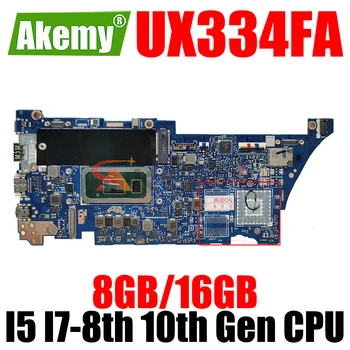 UX334FA original Mainboard I5, I7 8. 10. CPU, 8GB 16GB RAM-a za ASUS ZenBook 13 UX434FAC UX334F UX334FL Prenosni računalnik z Matično ploščo