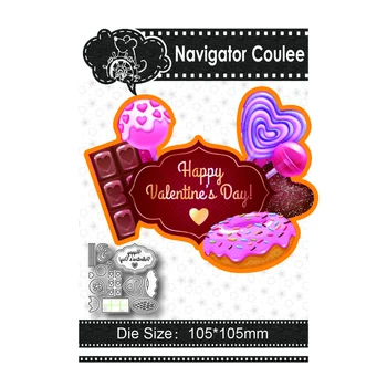 Valentinovo čokoladni bonboni lollipop krof novo umre, umre 2021 kovinski Cut žig album photo album dekoracijo diy obrti