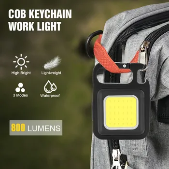 Večnamenski Mini Glare COB Keychain Obesek Svetlobe Usb Polnjenje Sili Svetlobe Močno Magnetno Popravila Prostem Kampiranje