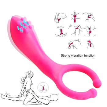 Vibrator Bradavice, Masaža Posnetek Penis Vibracije Sex Igrača za Ženske Moški Par, ki se Spogleduje Vagine, Klitoris Stimulacije Objemka za Odrasle Igrača