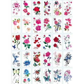 VIDNA 30 Kos/nastavi Roko Seksi Umetnosti PaintingTemporary Flower Tetovaže za Ženske Noge Nepremočljiva Nalepke, Barvne Risbe Tetovaže 5