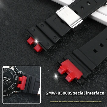 Visoko Kakovostne smole trak za G-Shock C-asio 3459 gmw-b5000 silikonska ura s gume traku watch pribor šport nepremočljiva 4