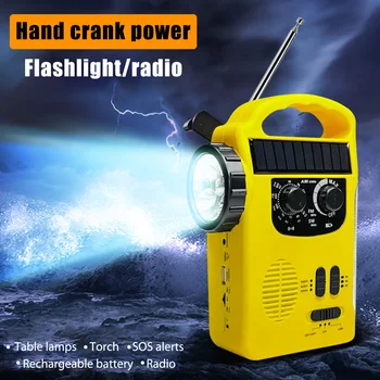 Visoko Svetlost v Sili, AM/FM Radio Sili Veter Radio Moči Banke z SOS Alarm Svetilka Radii za Kampiranje