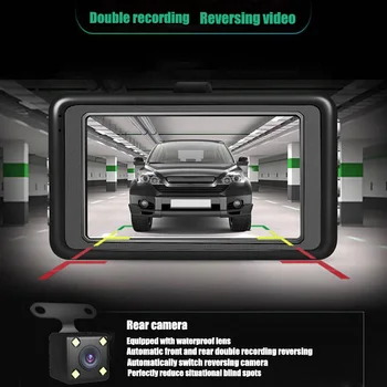 Vožnja avtomobila Snemalnik Dual Trakom, Obračanje Slike, Podporo za Mobilne APLIKACIJE WIFI Mobilni Telefon Povezanost Predvajanje HD 1080P Avto Kamera 3