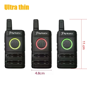 Vroče Mini Walkie talkie 3w Ultra-tanek ultra-lahkih walkie-talkie 400-480mhz 1600mAH Radio mini Sprejemnik