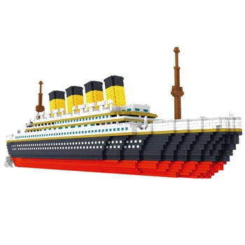 vroče Ustvarjalne tehnične Klasične potniške ladje Titanik zbirka mini micro diamond gradniki model opeke igrače otrok darilo