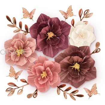 vrt papir cvet Krep papirja, cvet nastavite metulj pušča v ozadju stene vrtec rojstni dan dobave doma dekoracijo