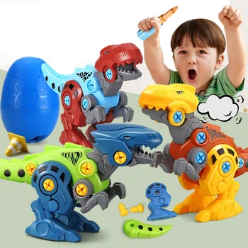 Vzemite Poleg Dinozaver Igrače za Otroke - Stavbe Dino Jajce, Igra Kit z Izvijačem DIY Gradbeni Inženiring Niz IZVORNIH Darila GXMB 4