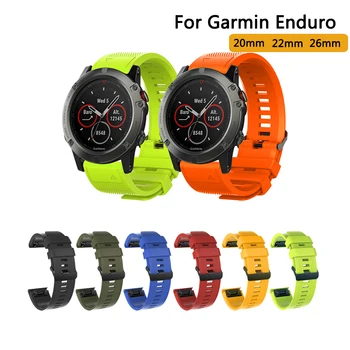 Watchband Za Garmin Enduro Silikonski Trak Za Garmin Fenix 7 7X 7S 6 6S 6X Pro 5 5X 5S 5S Plus 3HR 935 Watch Easyfit Pašček za Zapestje