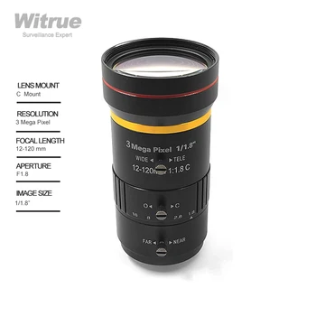 Witrue Vifocal Objektiv, 3 milijona slikovnih Pik 12-120mm Priročnik Iris 1/1.8