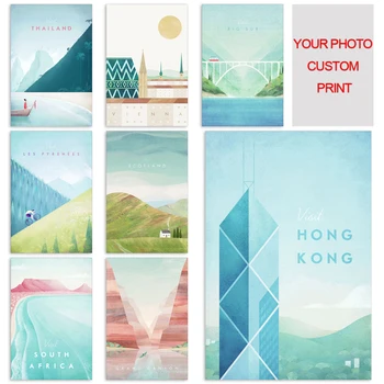 World Travel Mesto Pokrajine Stenske Umetnine Tajska Platno Hong Kong Slike Modularni Slike Plakat Doma Dekor Za Dnevno Sobo