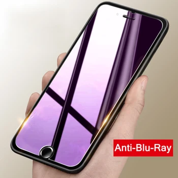 WZH Anti Blue Ray Svetlobe 9H Kaljeno Steklo za iPhone 6 6S 7 8 Plus X XS MAX XR 10 5 5S 5C SE Zaslon Patron Oči Nego 2.5 D