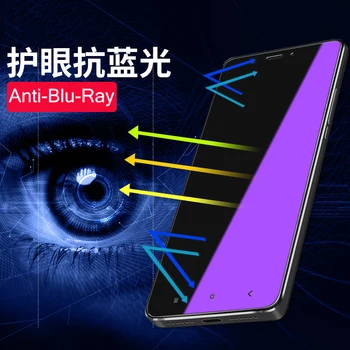 WZH Anti Blue Ray Svetlobe 9H Kaljeno Steklo za iPhone 6 6S 7 8 Plus X XS MAX XR 10 5 5S 5C SE Zaslon Patron Oči Nego 2.5 D 1
