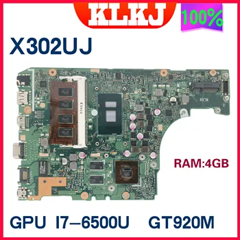 X302UA Prenosni računalnik z Matično ploščo I3-6100U I5-6200U I7-6500U PROCESOR, 4 GB RAM-a Za Asus X302 X302U X302UA X302UJ Zvezek Mainboard 100% Test