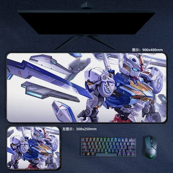 XXL Mousepad Gaming Risanka Gundam Antenski Čarovnica iz živega Srebra, Miške, Tipkovnice Pad Desk Tabela mat 4