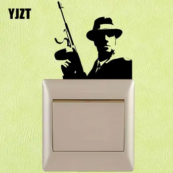 YJZT Gangster Banda, Mafija Pistole Opremljanje Doma Stenske Nalepke Vinyl Stikala za Luč Decals 8SS-2740