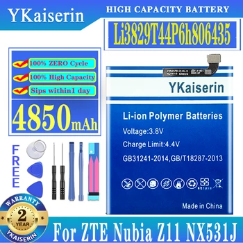 YKaiserin 4850mAh Nadomestna Baterija Za ZTE Nubia M2 Lite M2Lite NX573J / M2 IGRAJO NX907J Z11 Li3829T44P6h806435 Mobilni Telefon