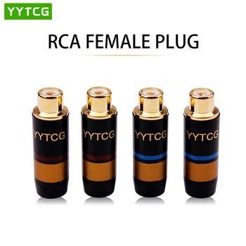 YYTCG 4pcs/veliko Visoko Kakovostnih predpisovanjem Priključek RCA RCA Ženski Jack Adapter Video/Avdio Žico Priključek