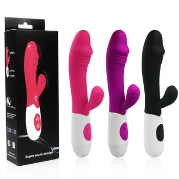 Z Box G Spot Vibrator Rabbit Vibrator Močan Dvojni Silikonski Ženske Vagine, Klitoris Stimulator Massager Sex Igrače za Odrasle Ženske