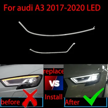 Za Audi A3 S3 LED 2016-2018 DRL Dnevnih Luči Svetlobni Vodnik Ploščo Dnevnih Luči Cev Dnevnih Luči Trakovi